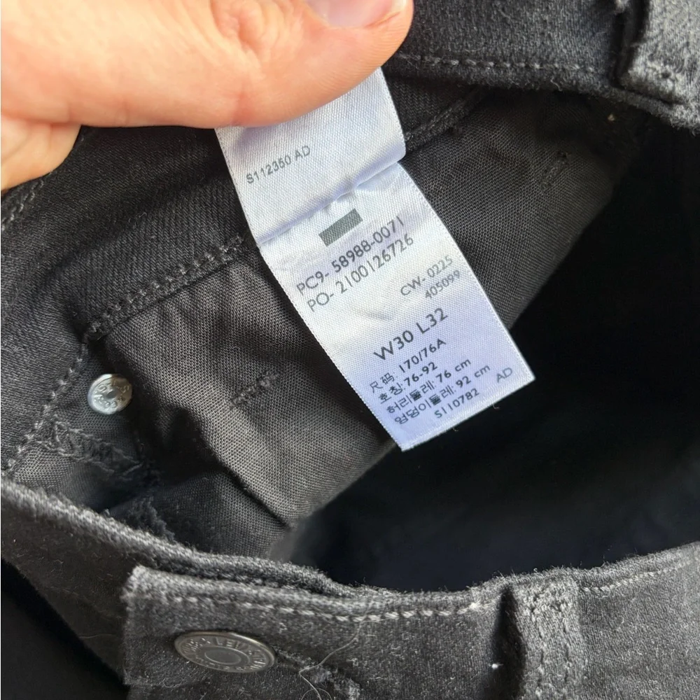 Levi's Black Slim Straight Jeans - Picture 4 of 4